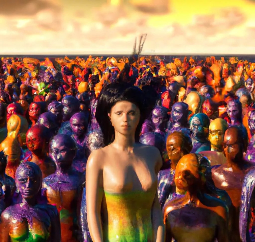 People of the future that suffer from the climate change People of the future that suffer from the climate change
